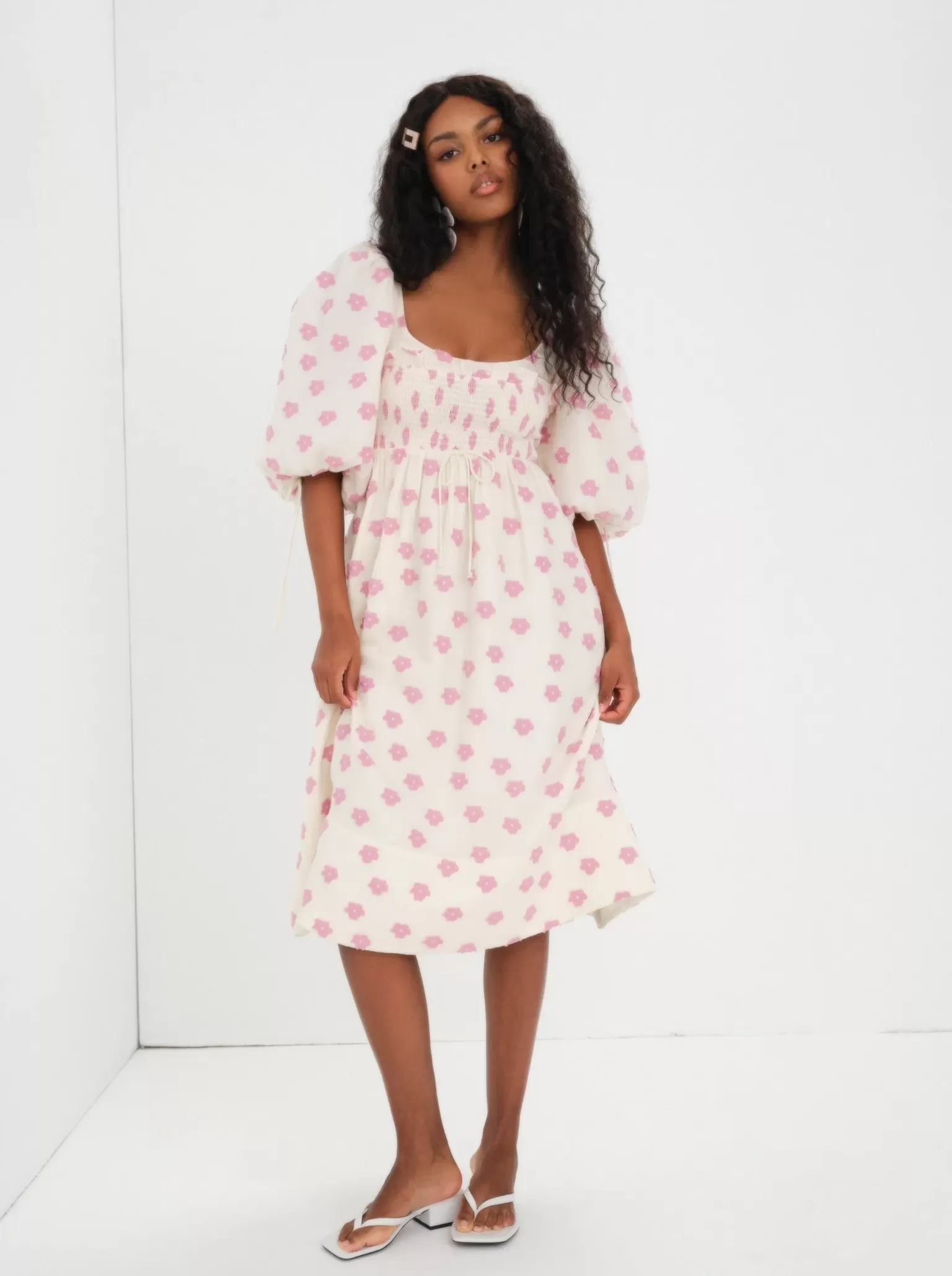 Sale For Love & Lemons Blakely Midi Dress Pink